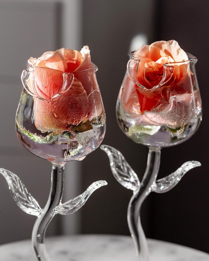 Пара бокалов для коктейлей Роза, 150мл