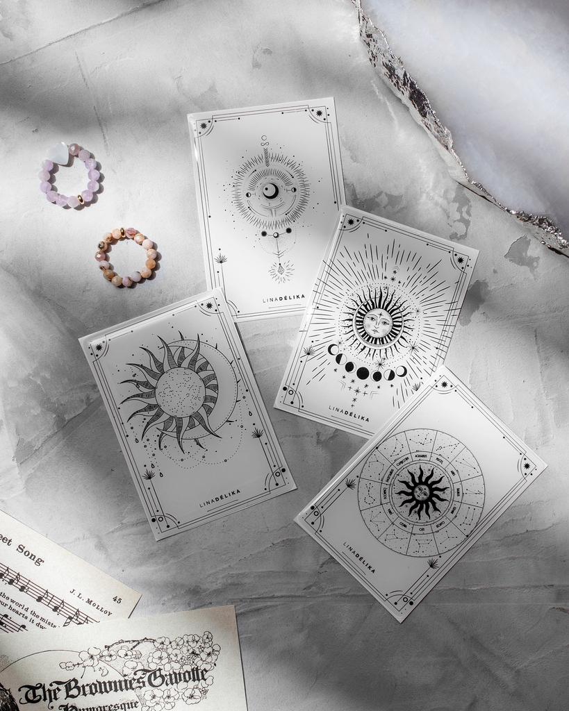 Наклейки объемные с космическим принтом