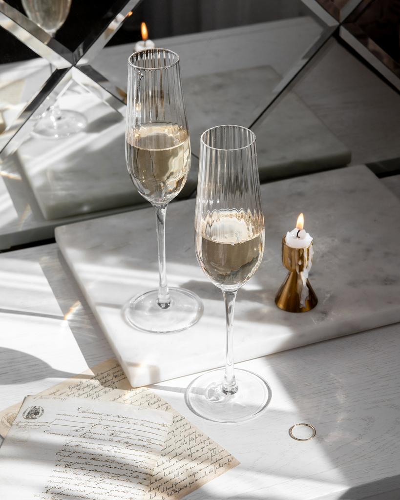 Пара бокалов для шампанского Ракушка, 200мл