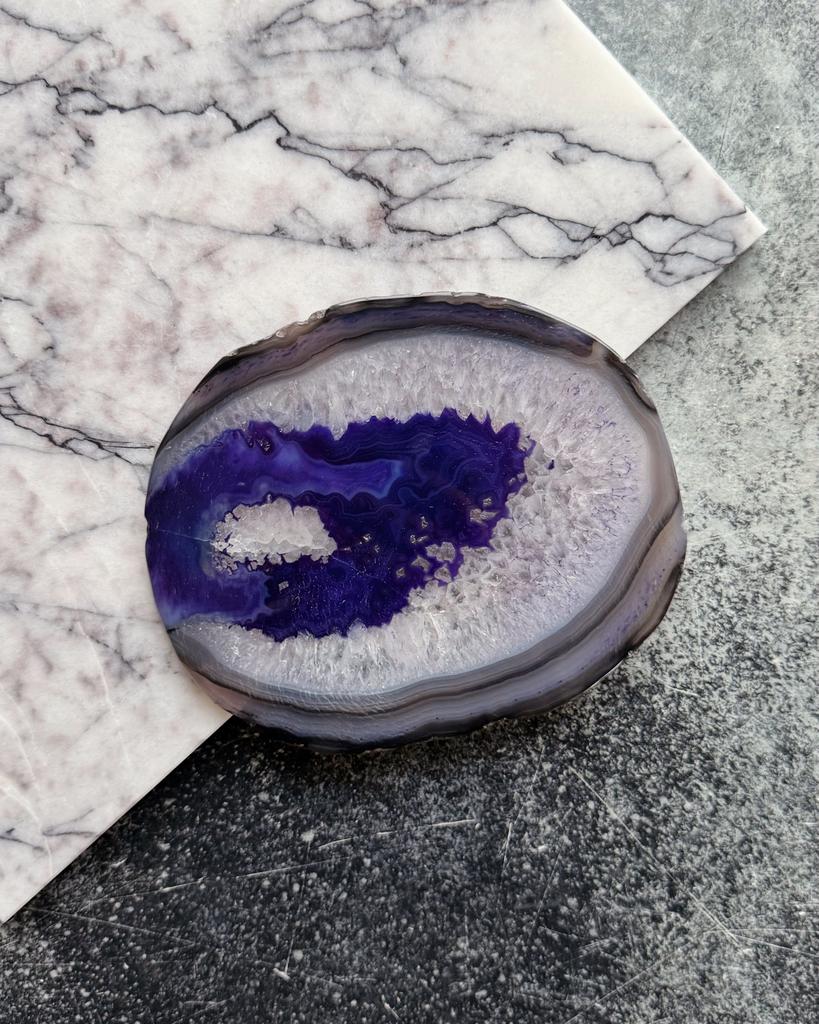 Тонированный срез агата 15х13см без окантовки