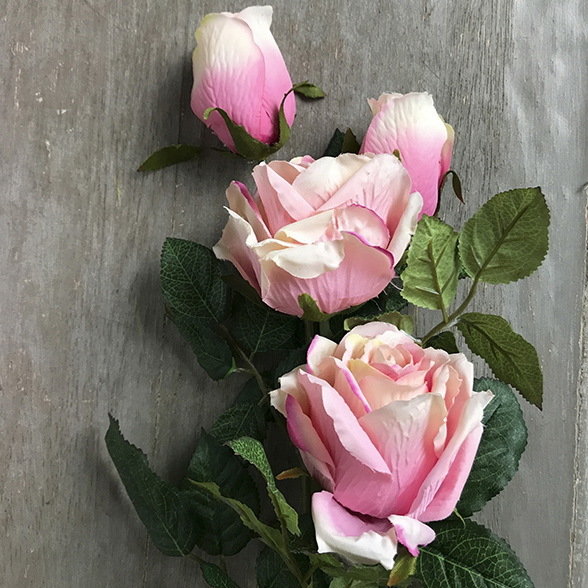 Букет из роз розово-кремовый