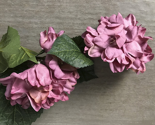 Гортензия 2 соцветия розовая