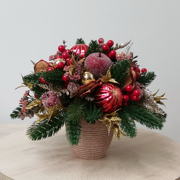 Новогодняя композиция в офис на стол