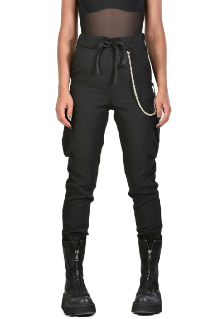 Джоггеры с накладными карманами и поясом кулиской LH