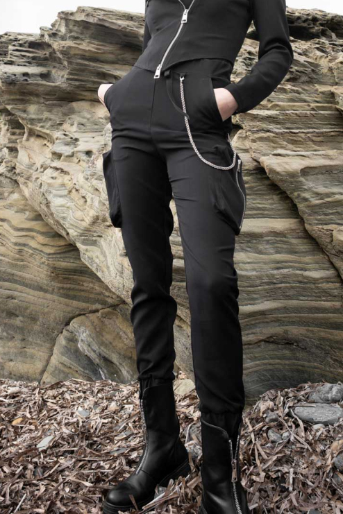 Джоггеры с накладными карманами и поясом кулиской LH