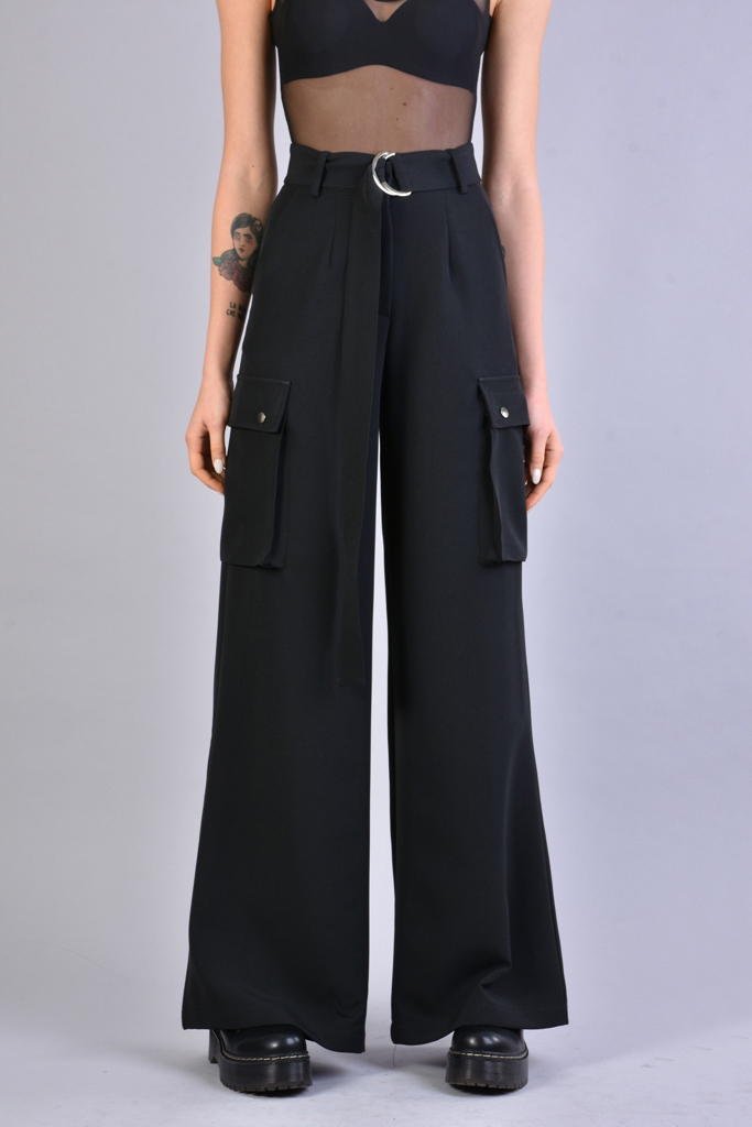 Широкие брюки карго с высокой посадкой LH