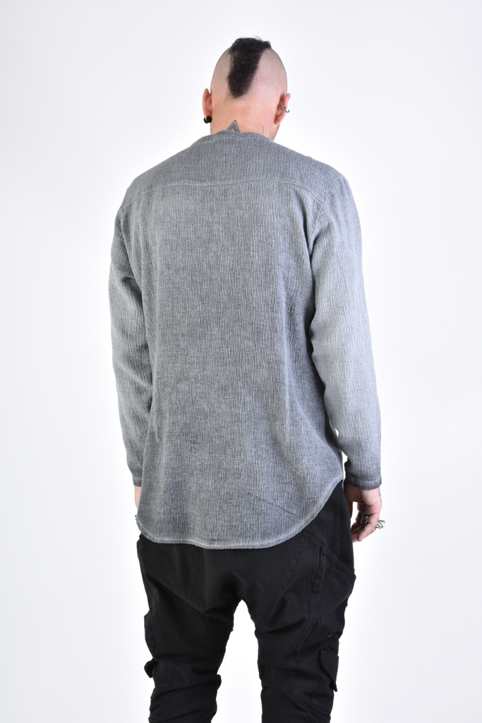 Рубашка из фактурного хлопка с градиентом LH