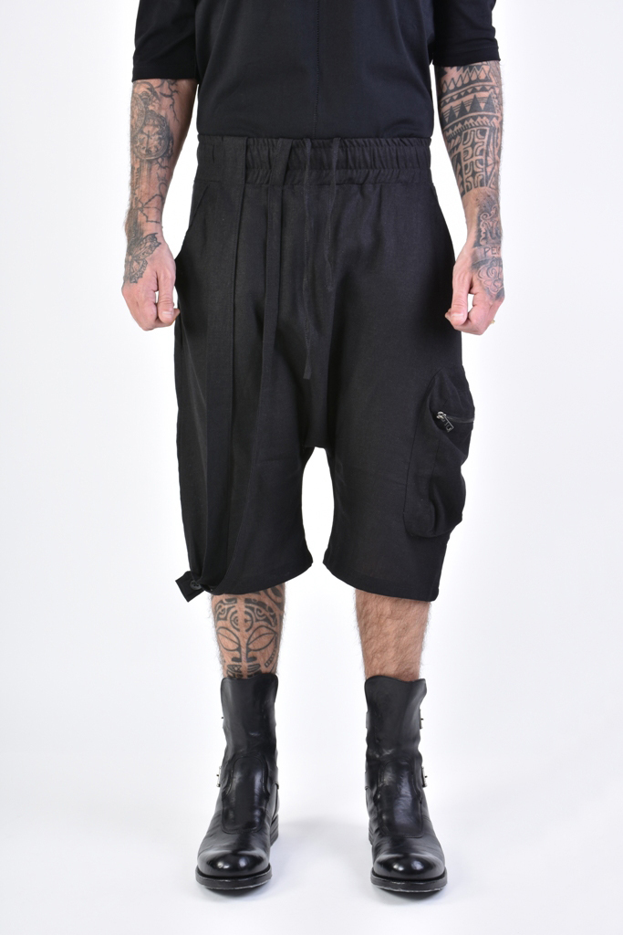 Шорты с лентами и карманом на молнии LH