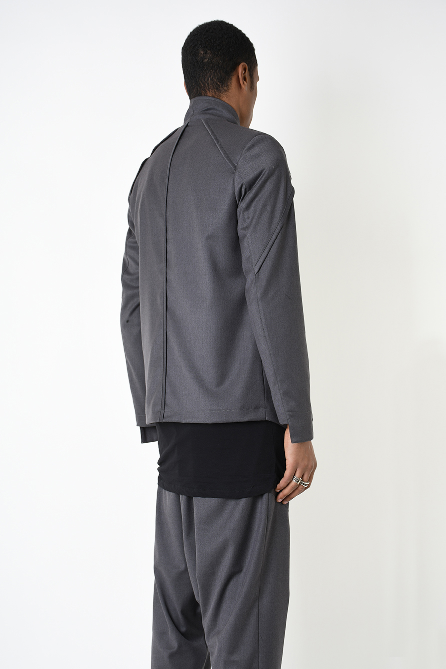 Асимметричный пиджак с пуговицами и застежкой-молнией LH