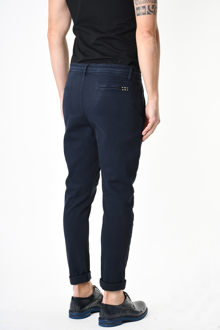 Удобные брюки с поясом-кулиской из фактурного хлопка Xagon