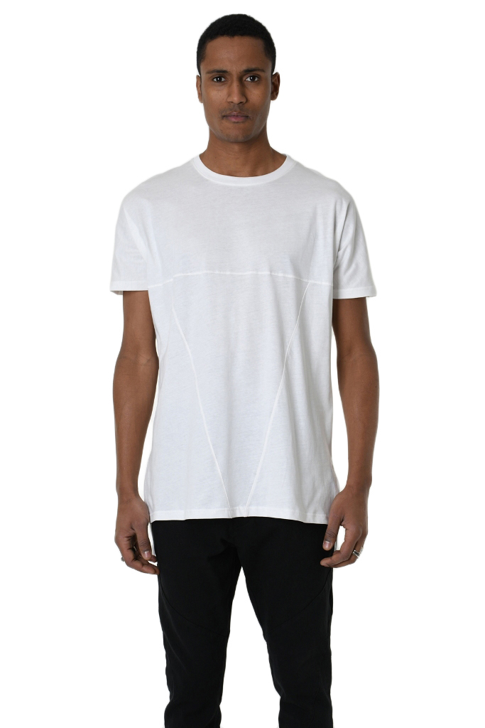 Футболка удлиненная сзади с разрезами по бокам LH