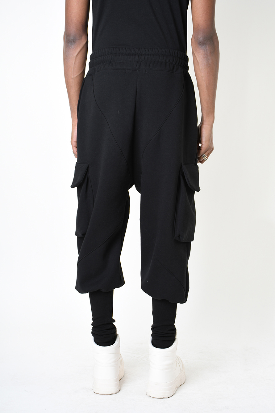 Брюки-карго с поясом кулиской и резинкой внизу LH