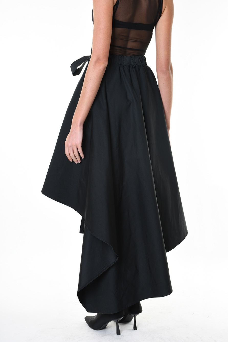 Асимметричная юбка из тафты со съемным поясом LH