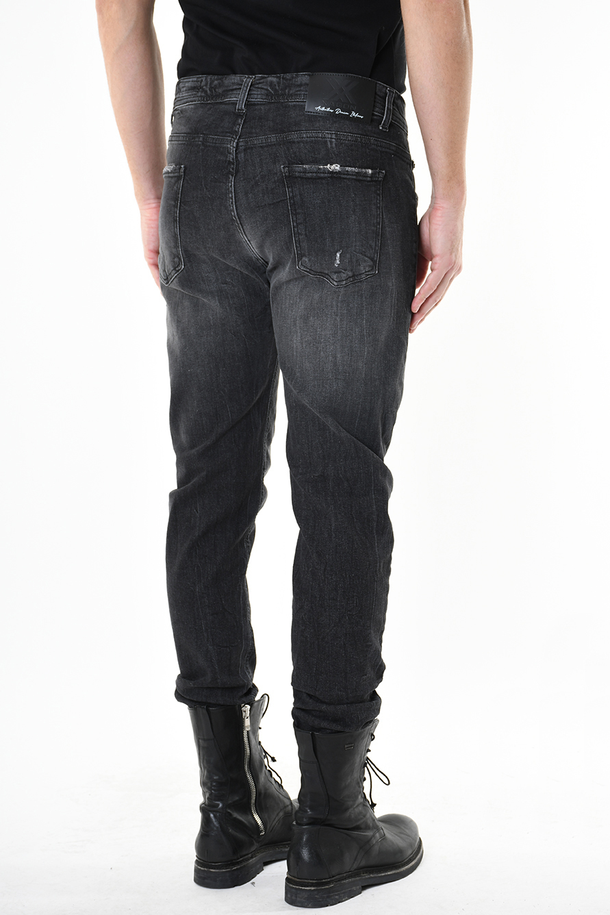 Джинсы с декоративной молнией и заплатой Xagon