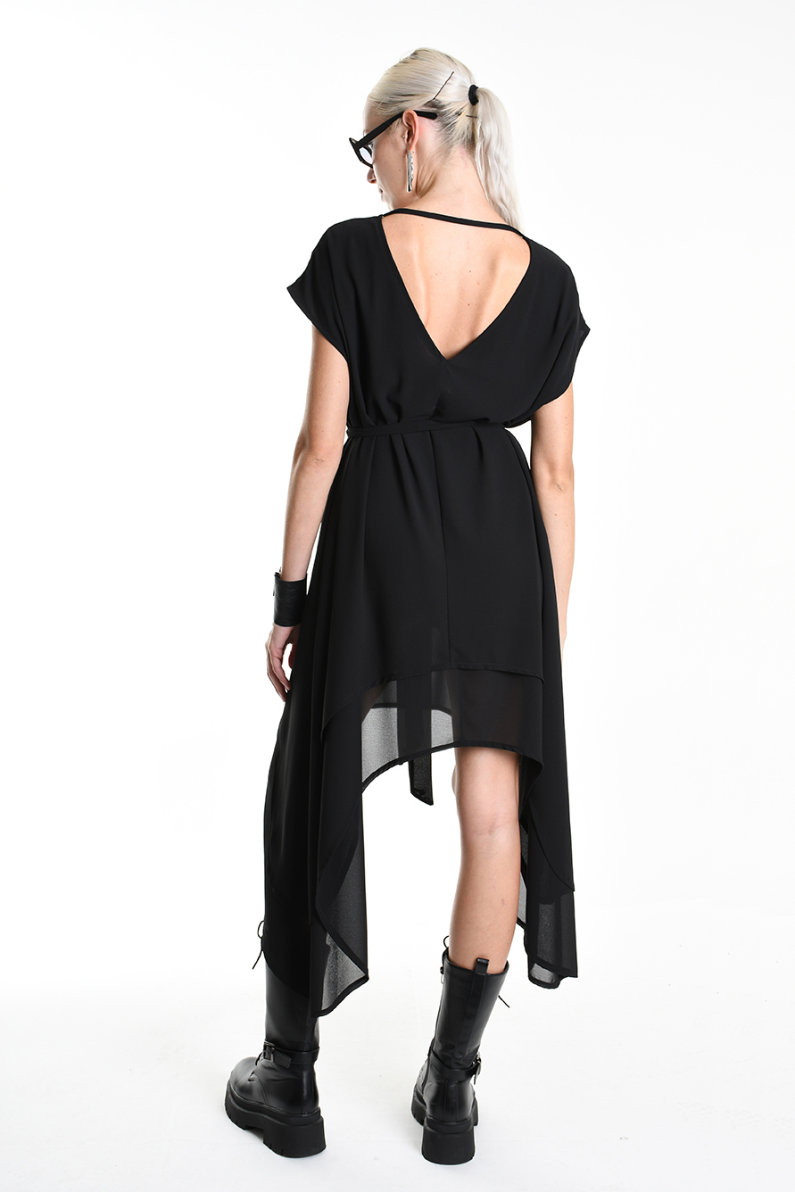 Асимметричное платье с эффектом многослойности LH