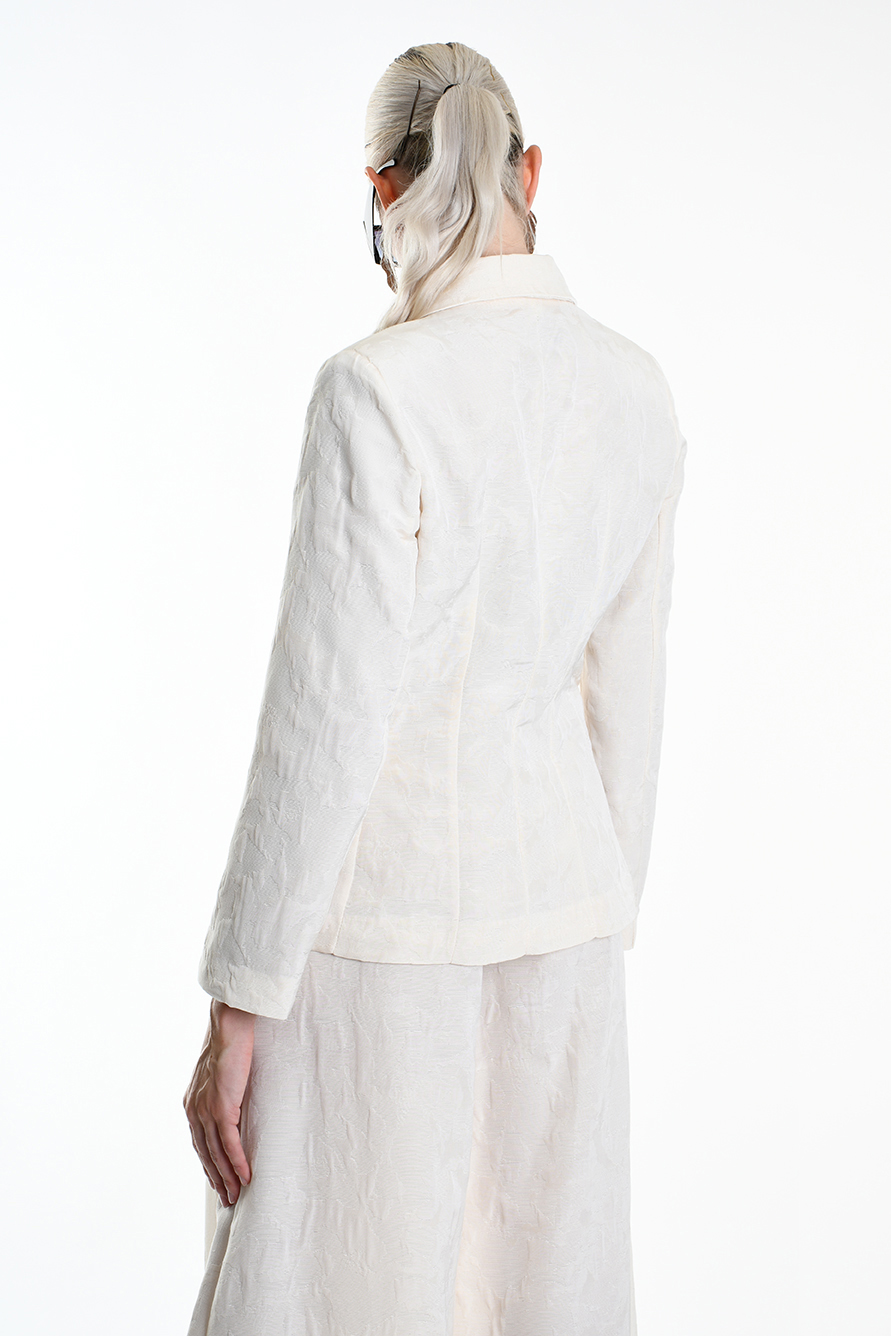 Пиджак из жаккардового хлопка и карманами с клапанами LH