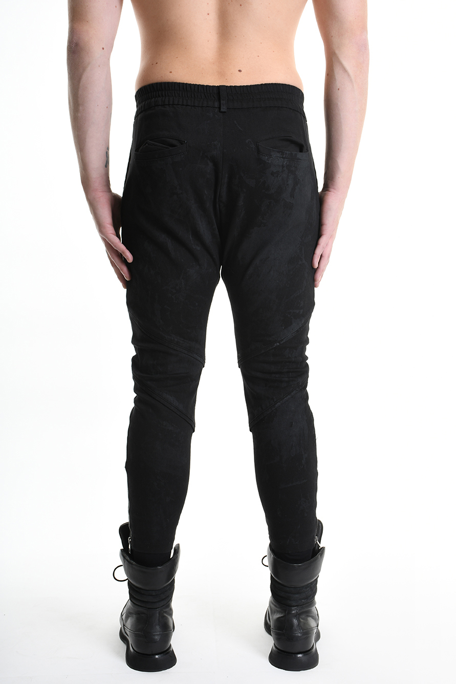 Узкие брюки из эластичного ламинированного хлопка LH