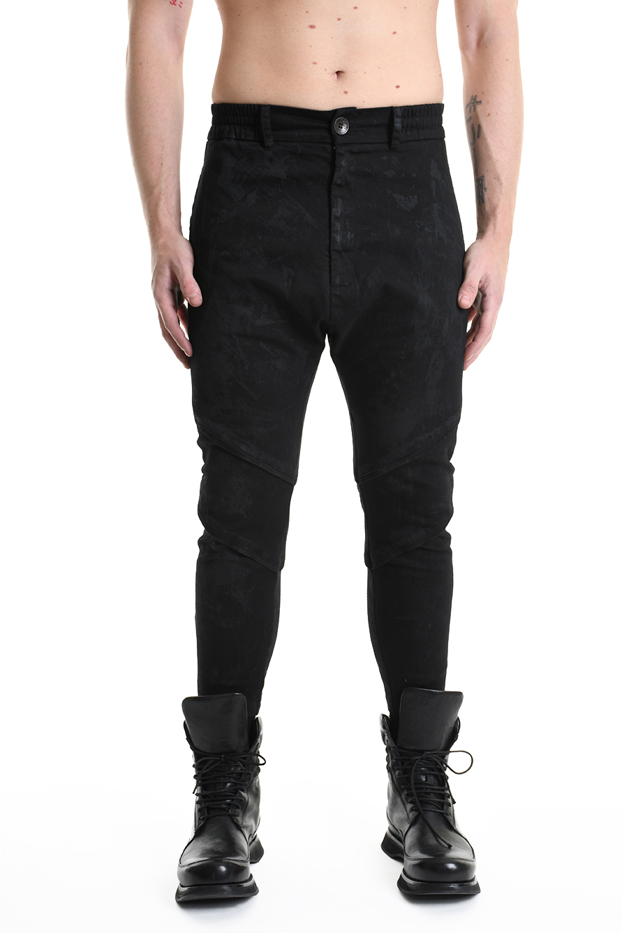 Узкие брюки из эластичного ламинированного хлопка LH