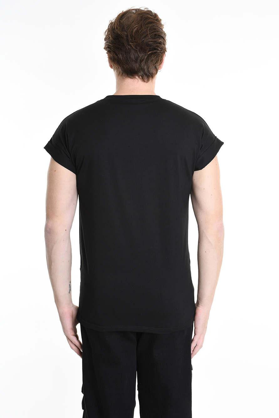 Футболка из бистрейч хлопка с короткими рукавами LH