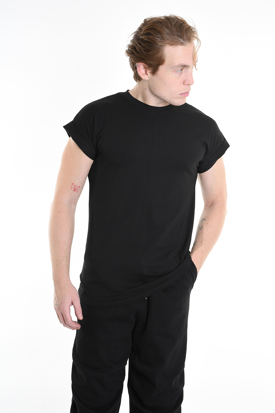 Футболка из бистрейч хлопка с короткими рукавами LH