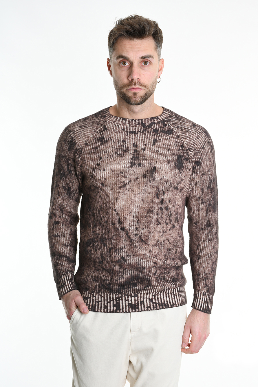 Свитер из смеси хлопка и шерсти с неравномерным окрашиванием Xagon