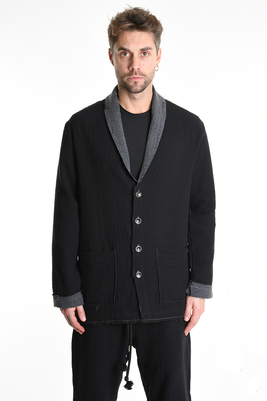 Кардиган из смесового хлопка с необработанными краями Xagon