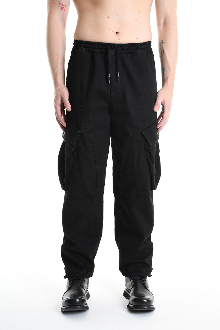 Джинсы из эластичного хлопка с объемными карманами по бокам LH