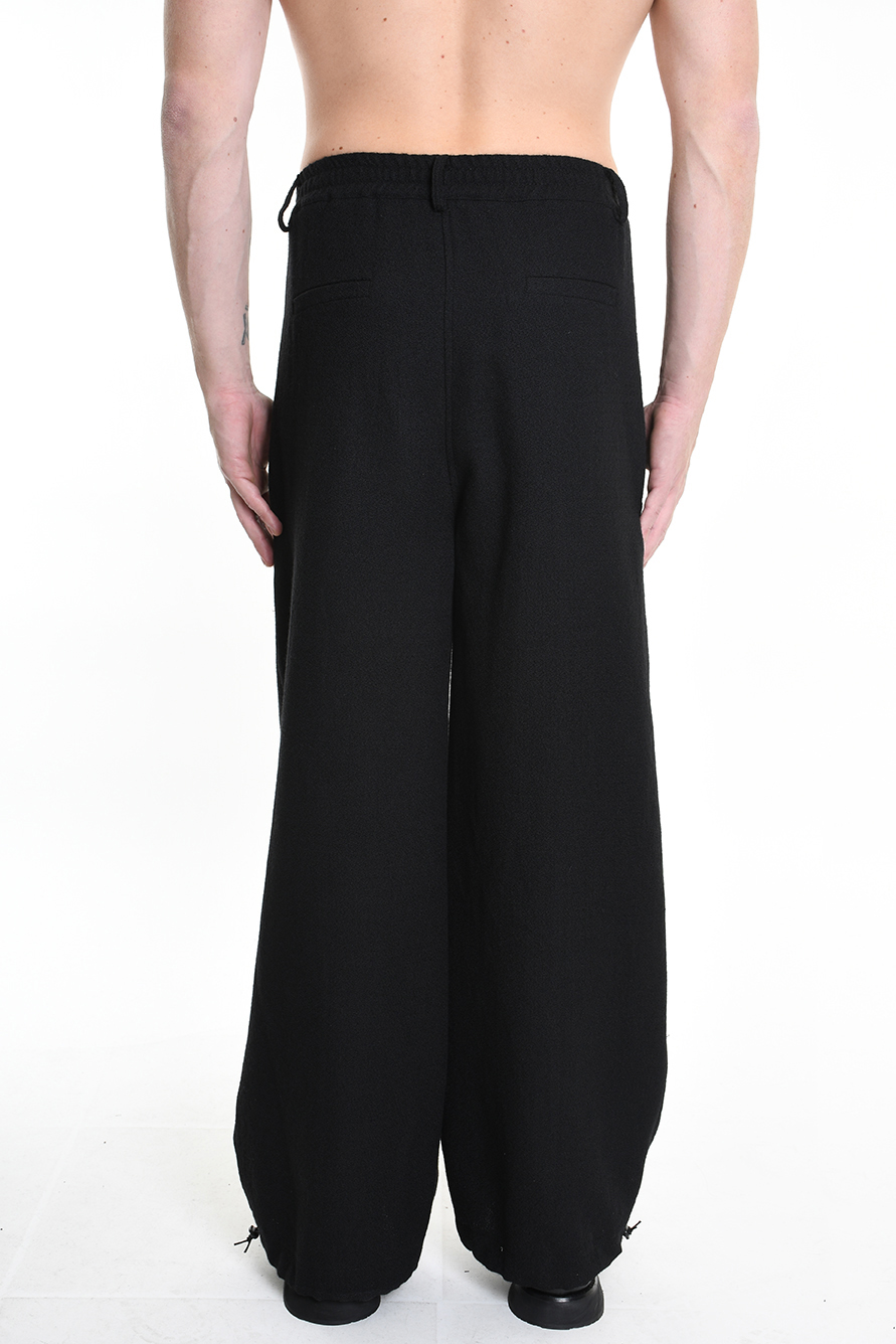 Брюки-палаццо из конопляной шерсти с застежкой на пуговицы LH