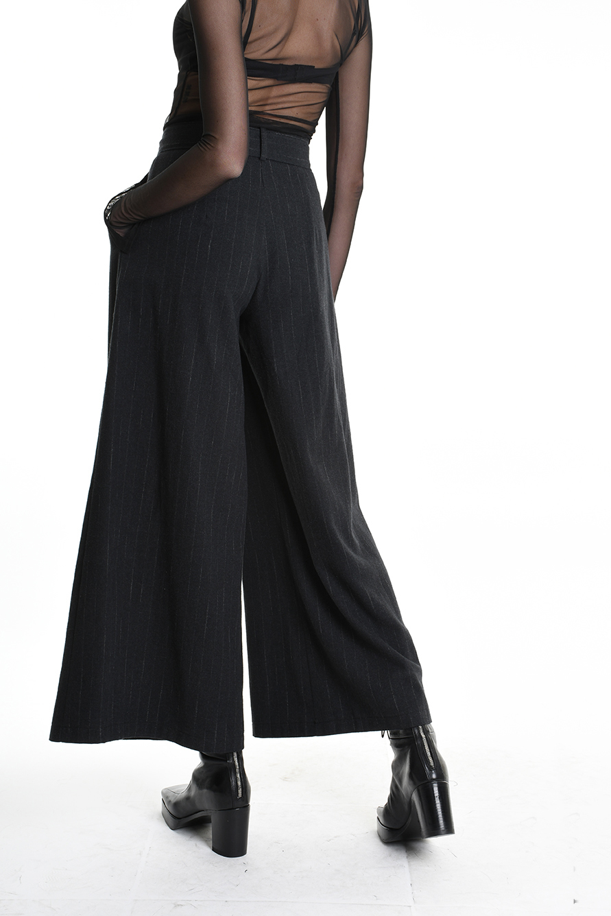 Брюки из хлопковой смесовой ткани в тонкую полоску LH