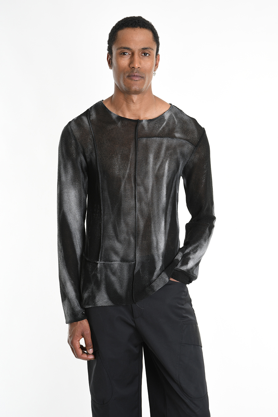 Свитер из тонкой пряжи окрашенной распылением LH