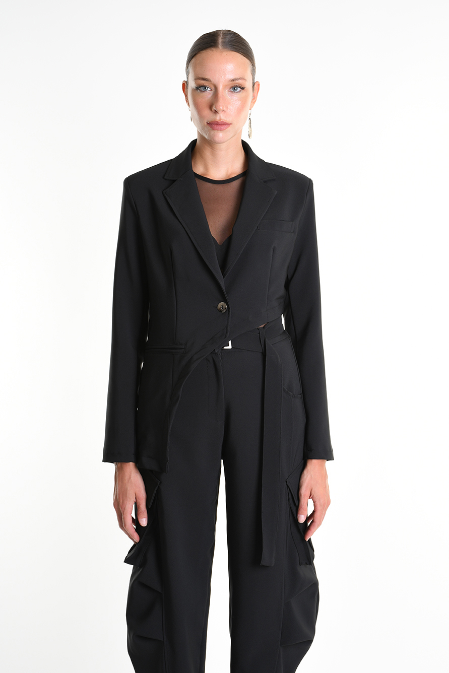 Асимметричный пиджак на одной пуговице LH