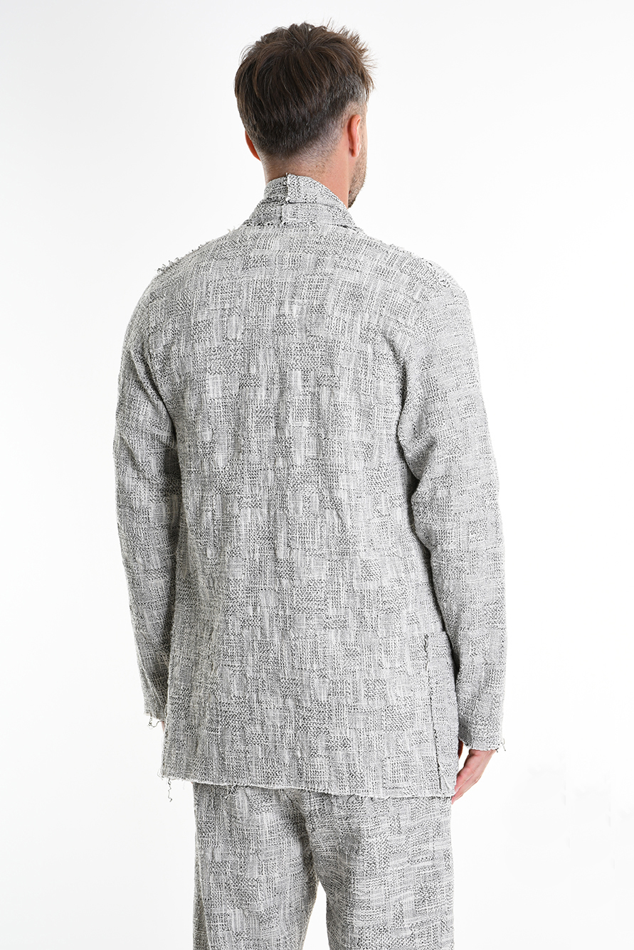 Кардиган из фактурного хлопка с необработанными краями Xagon