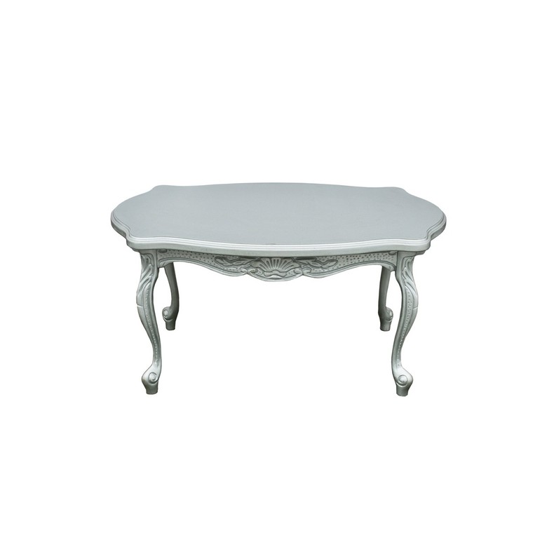 Журнальный столик "Петрополи" серебряный