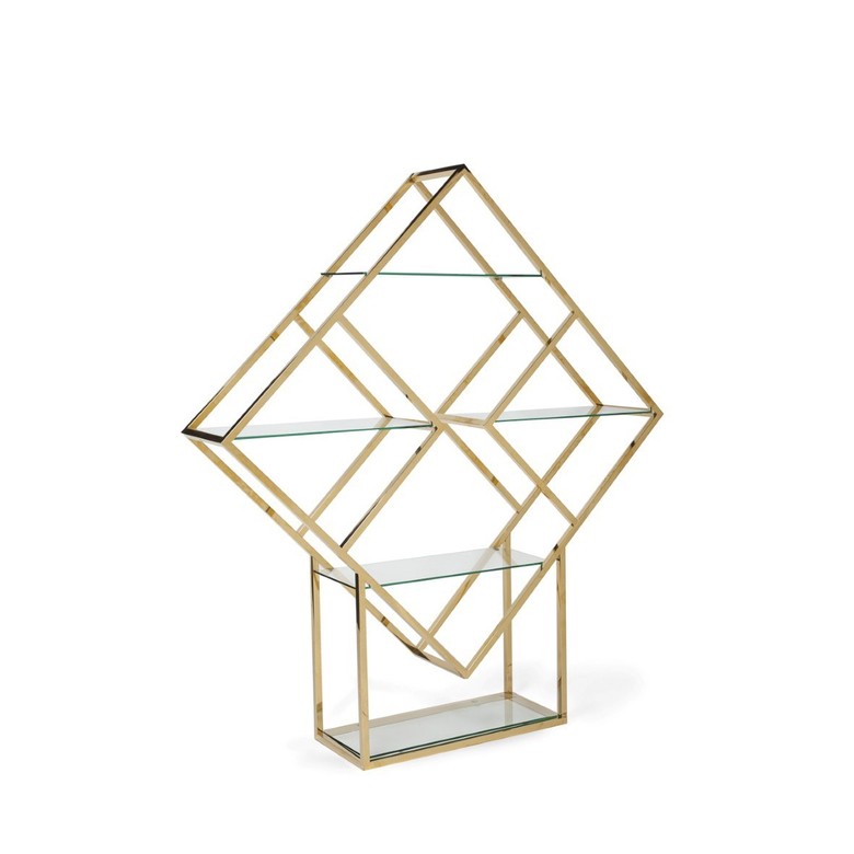 Стеллаж золотой