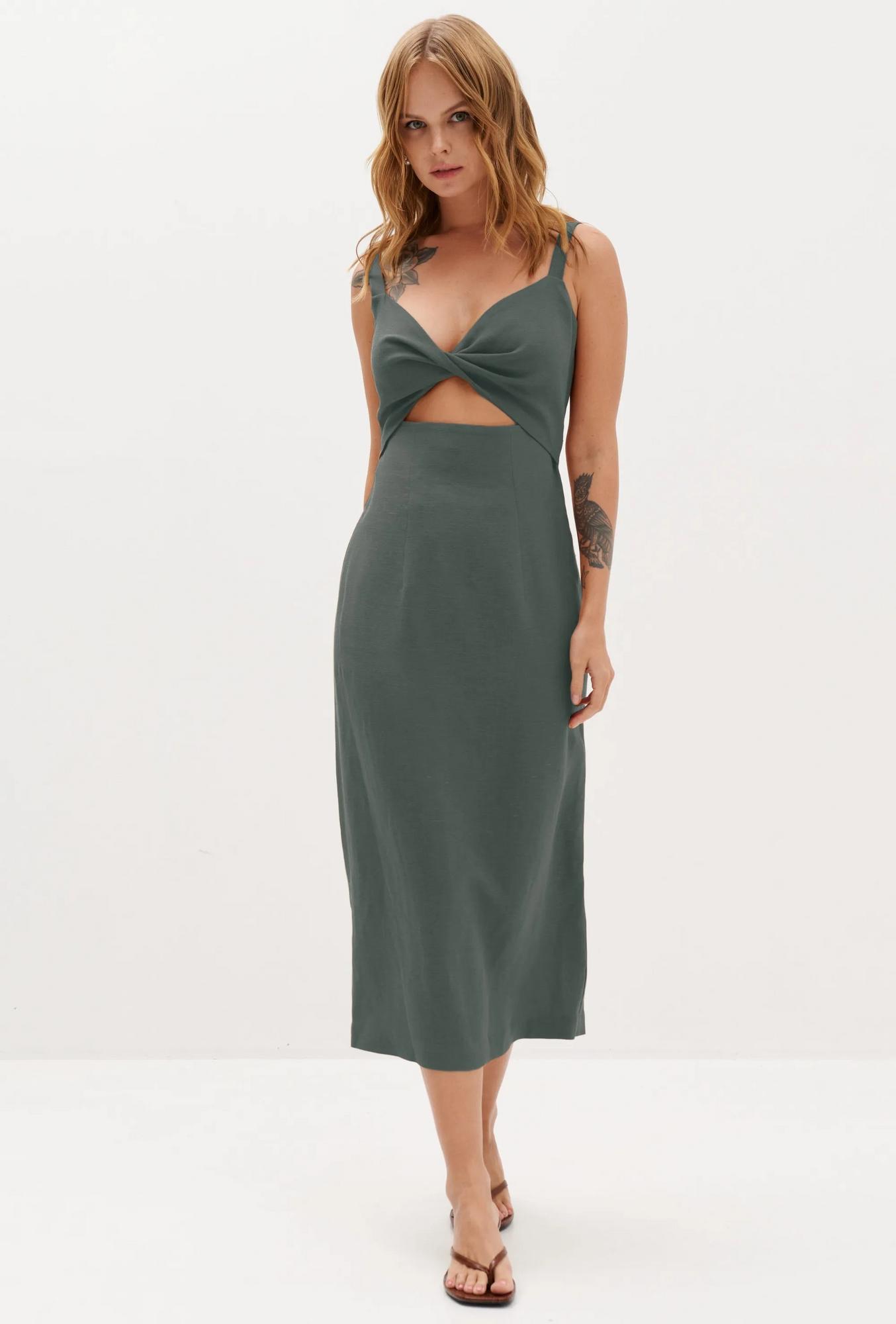 Платье 1678-2-хаки