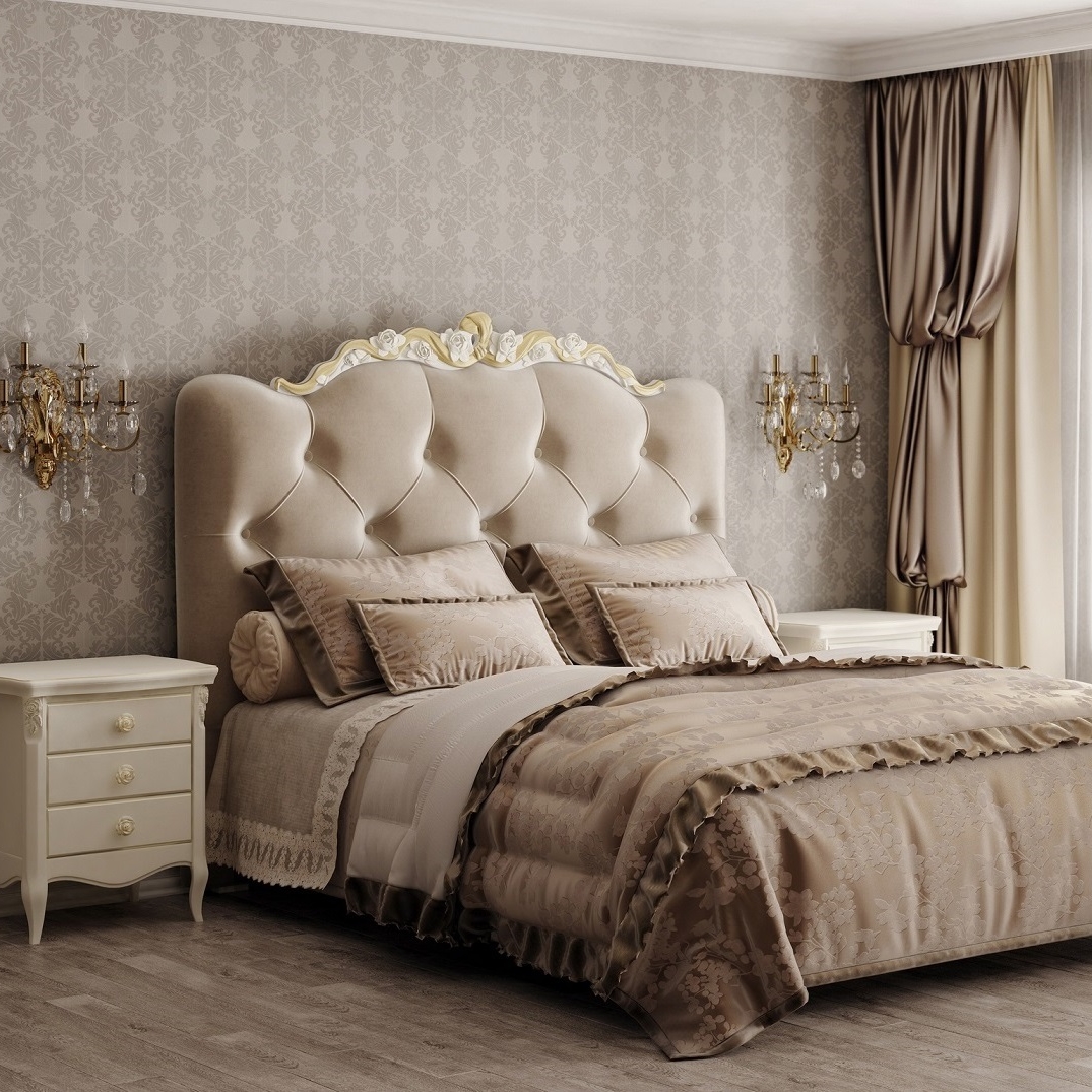 КРОВАТЬ С МЯГКИМ ИЗГОЛОВЬЕМ 180*200 R718-K02-G-B01