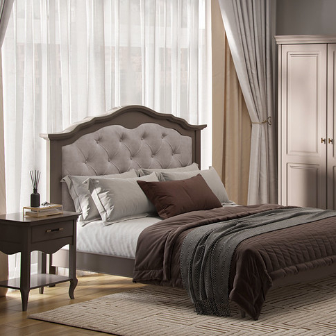 КРОВАТЬ С МЯГКИМ ИЗГОЛОВЬЕМ 160*200 N316