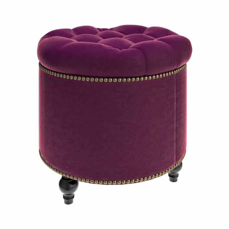 ПУФ ОТКРЫВАЮЩИЙСЯ  темно фиолетовый M01-BKG-E32