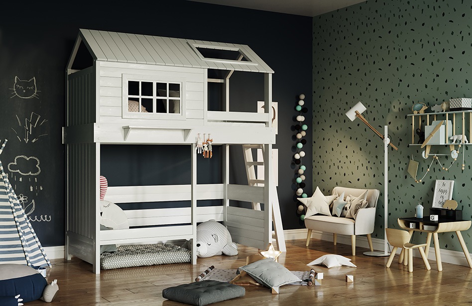 Кровать детская  двухярусная 1004