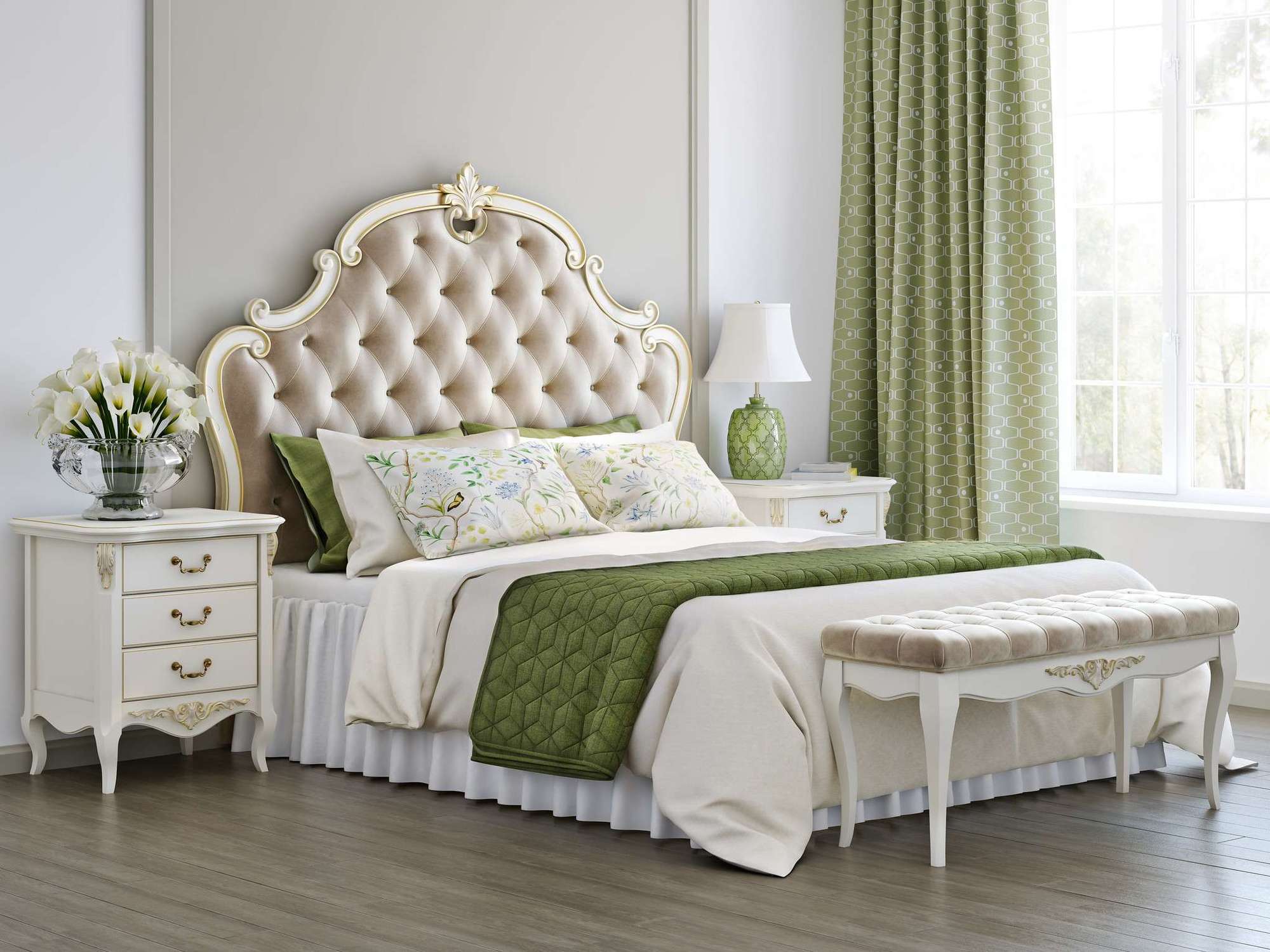 Кровать с мягким изголовьем 180*200 R538-K02-G-B01