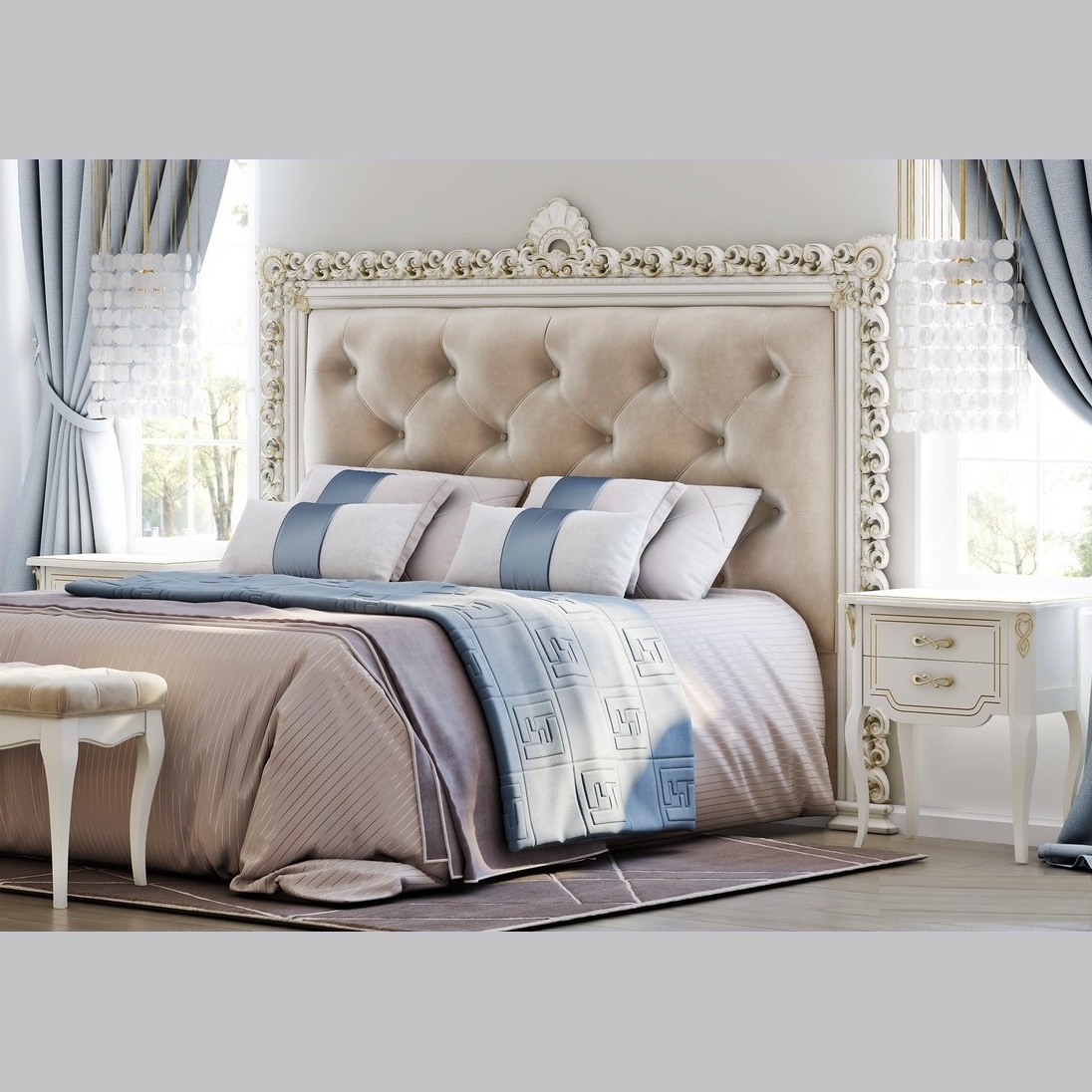 КРОВАТЬ С МЯГКИМ ИЗГОЛОВЬЕМ 180*200 A548