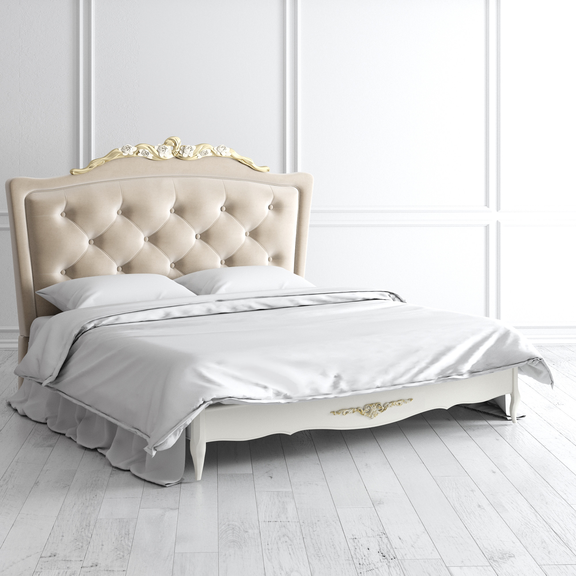 КРОВАТЬ С МЯГКИМ ИЗГОЛОВЬЕМ 160*200 R556DY-K02-AG-B01