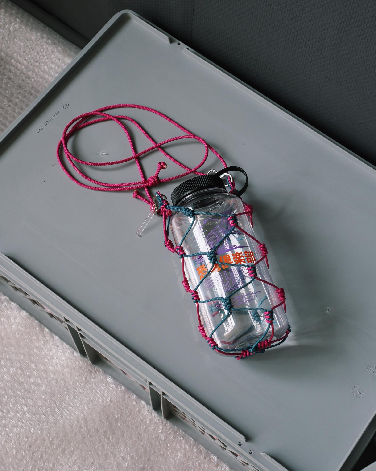 СУМКА АВОСЬКА ИЗ ПАРАКОРДА KNOTTY WORKSHOP PINK/BLUE BAG