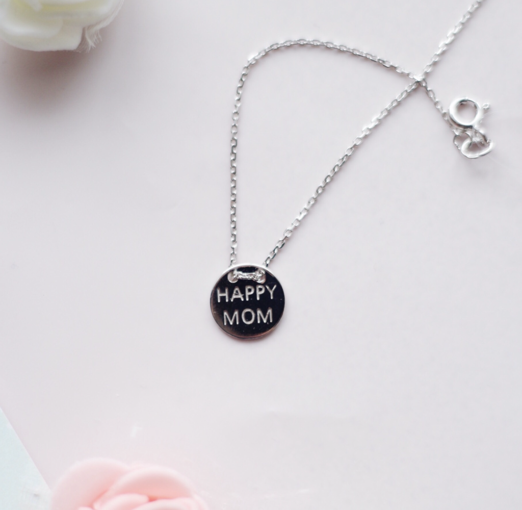 Happy Mom, браслет на цепочке (Серебро 925º)