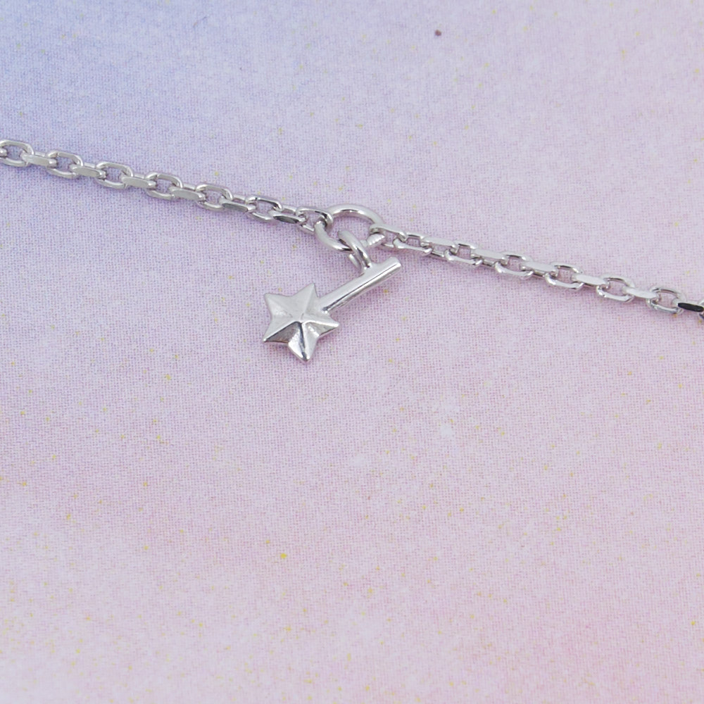 Волшебная палочка, браслет на цепочке (Серебро 925º)