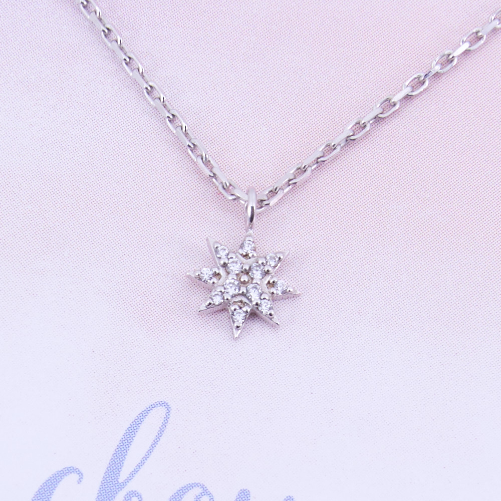 Восьмиконечная звезда, колье (Серебро 925º)