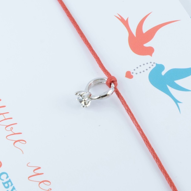 Кольцо (покрытие белое золото)