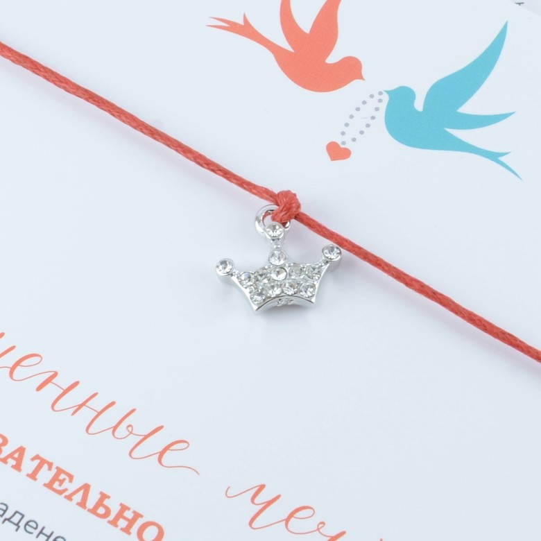 Корона (покрытие белое золото, россыпь цирконов)