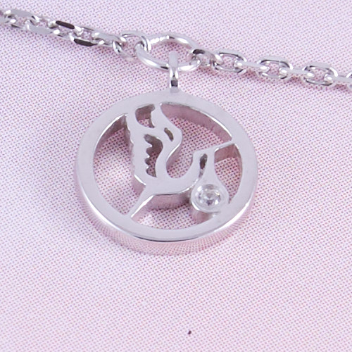 Аист, браслет на цепочке (Серебро 925º)