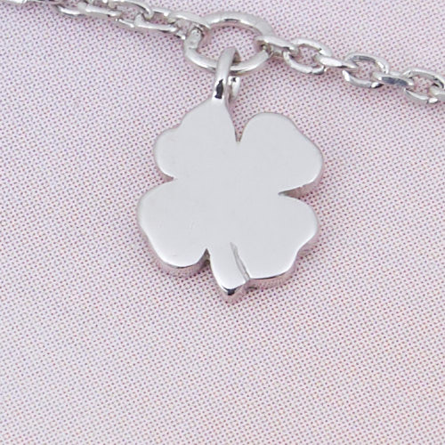 Клевер, браслет на цепочке (Серебро 925º)